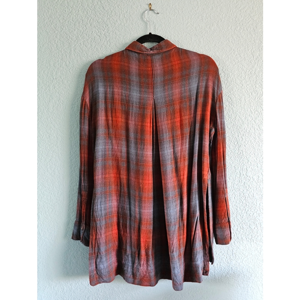 Bdg | Plaid Button Down Split Hem Tunic - image 6